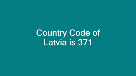 latvia code 371.